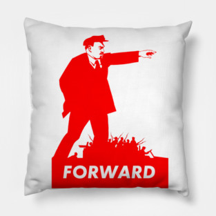 "Forward" Lenin Illustration Pillow