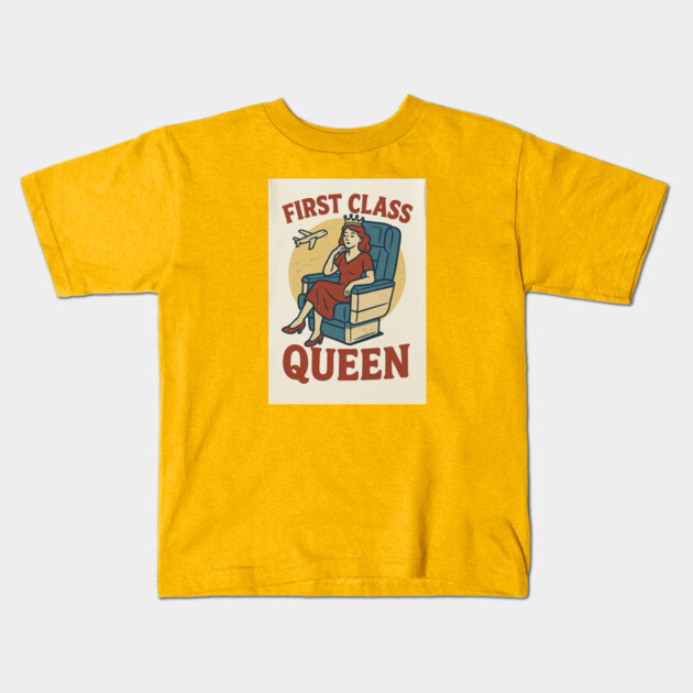 Retro FirstClassQueen Kids T-Shirt by FirstClassQueen