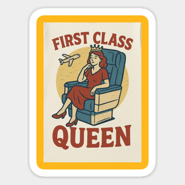 Retro FirstClassQueen Sticker by FirstClassQueen