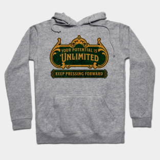 Unlimited Potential – Vintage Inspirational Typography Design Hoodie