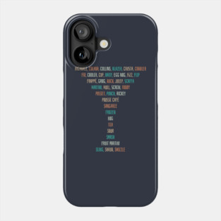 Cocktail Types as a Martini glass Phone Case