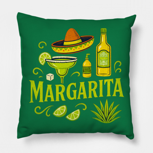 Margarita cocktail Pillow by Dr. Cork