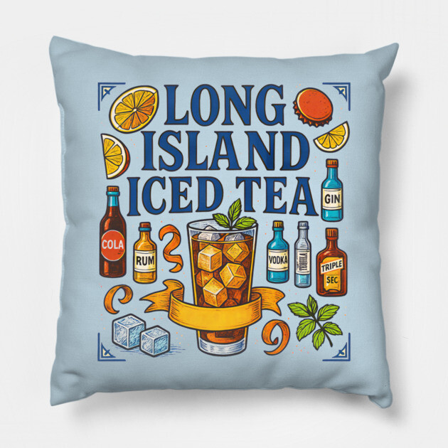 Long Island Iced Tea Pillow by Dr. Cork