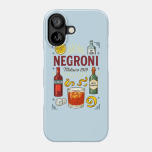 Negroni cocktail Phone Case