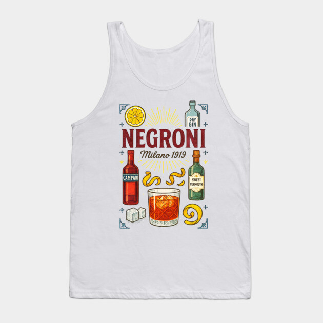 Negroni cocktail Tank Top by Dr. Cork