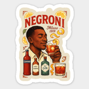 Negroni cocktail Sticker