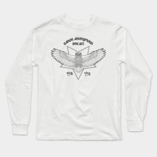 Moloch Illustrated: QAA Podcast (Light Backgrounds) Long Sleeve T-Shirt