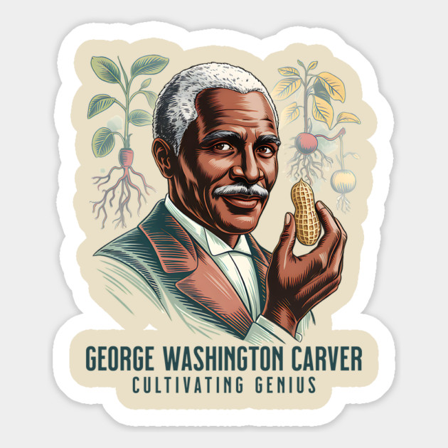 George Washington Carver Cultivating Genius Magnet by UrbanLifeApparel
