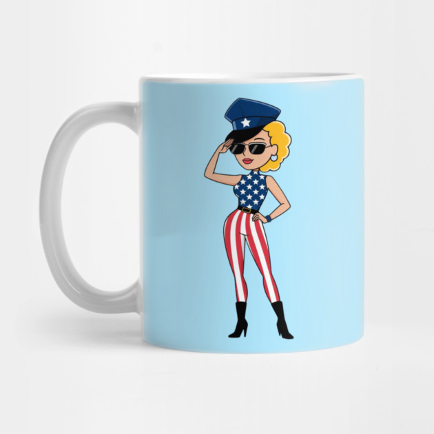 4th Of July Pin Up Girl by Creatifly Graphic Tees
