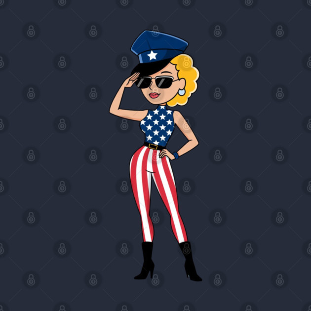 4th Of July Pin Up Girl by Creatifly Graphic Tees