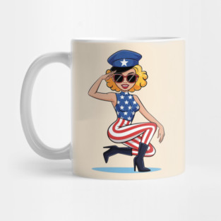 4th Of July Pin Up Girl Mug