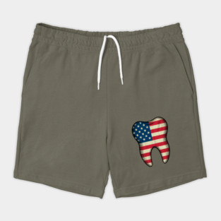 Happy 4th Of July American Dental Squad Funny Dental Assistant Shorts