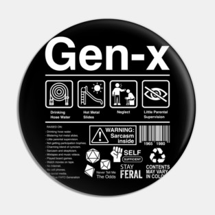 Gen X Label Pin