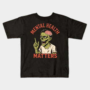 Zombie Mental Health Matters Kids T-Shirt
