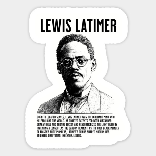 Lewis Latimer Black Inventor Magnet by UrbanLifeApparel
