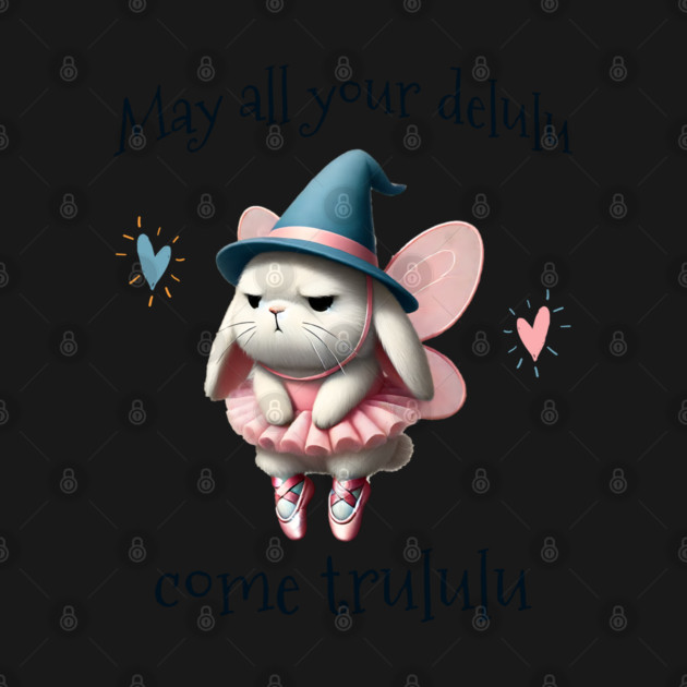 May All Your Delulu Come Trululu fun bunny fairy by Luxinda
