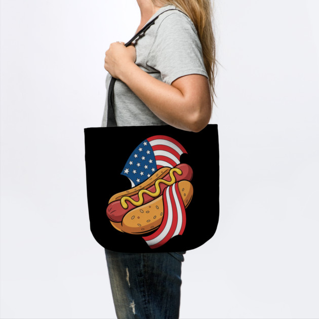 4th of July Hot Dog by Creatifly Graphic Tees