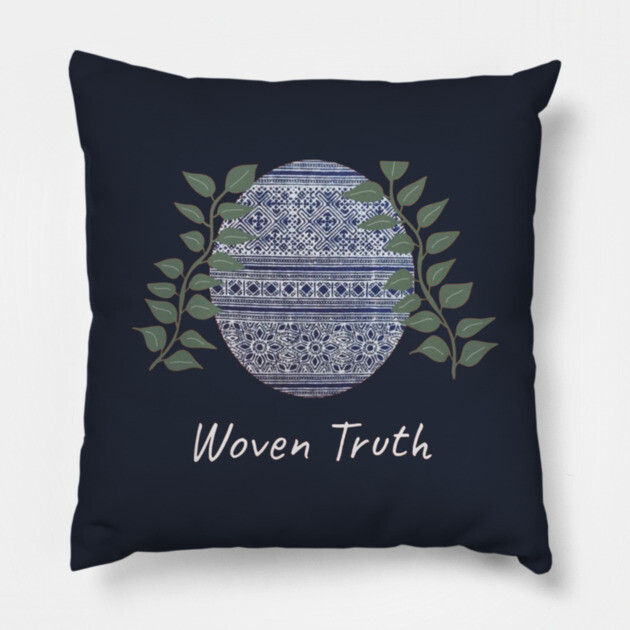 Woven Truth – Hmong Batik Nature Blend Pillow by Pimcolle