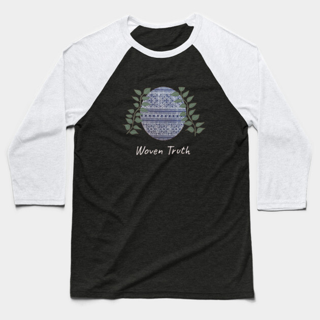 Woven Truth – Hmong Batik Nature Blend Baseball T-Shirt by Pimcolle