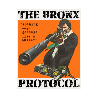 Vintage 1970s Action Movie poster art, The Bronx Protocol T-Shirt