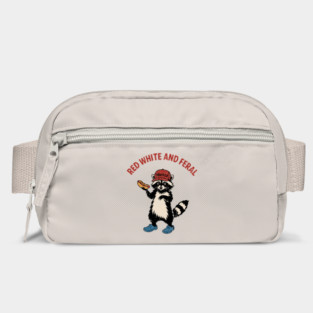 Red White Feral Patriotic Humor 4th Of July Bag