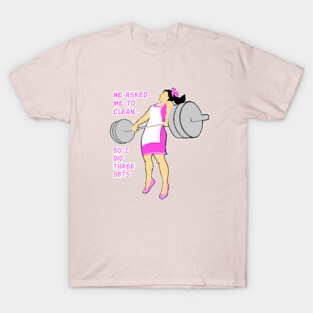 barbell girl, girls who lift weights, strong girls, gym girl T-Shirt