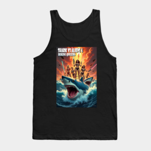 Shark vs Aliens 4: Bikini Queens – Retro Sci Fi  B Movie Art Tank Top