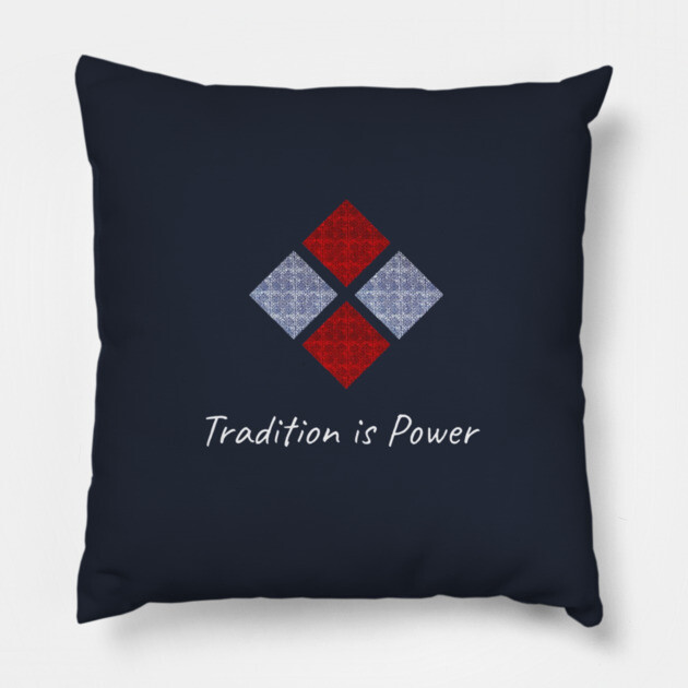 Tradition is Power – Hmong Chicken’s Feet Pattern Pillow by Pimcolle