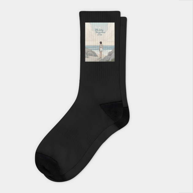 Mentally Somewhere Else Socks by Ink Lines