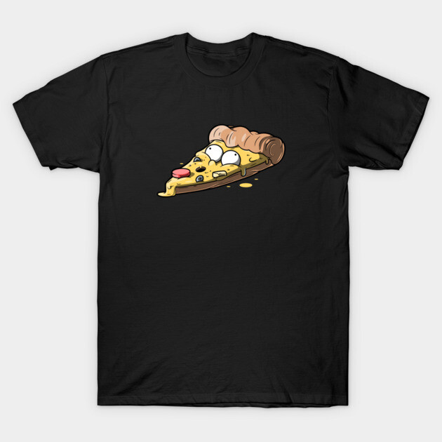 Cheesy Grin – Funny Pizza Slice Character Pizza Slice T-Shirt