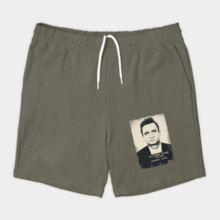 Johnny Cash 80s 90s Mugshot -- Vintage Retro Shorts