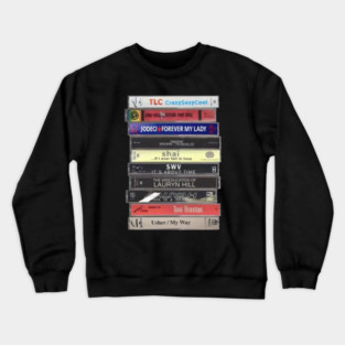 90s R&B Cassette Stack – A Tribute to Soulful Classics Crewneck Sweatshirt
