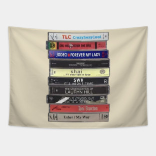 90s R&B Cassette Stack – A Tribute to Soulful Classics Tapestry