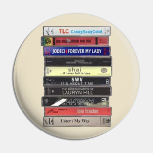 90s R&B Cassette Stack – A Tribute to Soulful Classics Pin