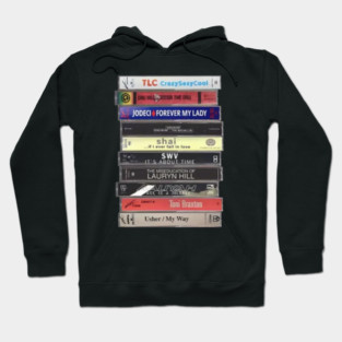 90s R&B Cassette Stack – A Tribute to Soulful Classics Hoodie
