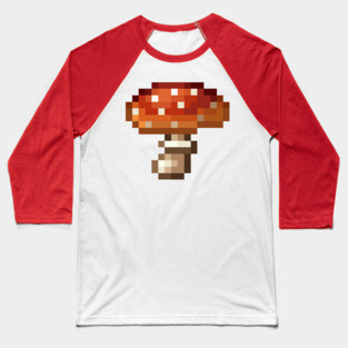 Red Fairy Mushroom Baseball T-Shirt