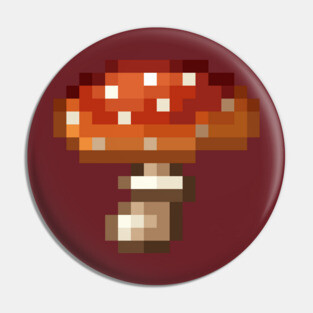 Red Fairy Mushroom Pin