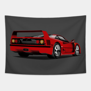 Ferrari F40 Old School Tapestry