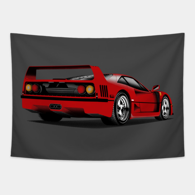 Ferrari F40 Old School Tapestry by taomotorsport