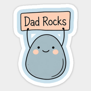 Dad Rocks Father's Day Design Magnet
