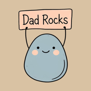 Dad Rocks Father's Day Design T-Shirt
