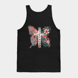 Faith Cross Flower Butterfly Christian Vintage Tank Top