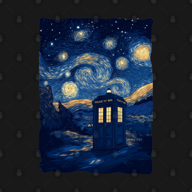 The Starry Night Tardis Funny Meme TV Series by lisanna