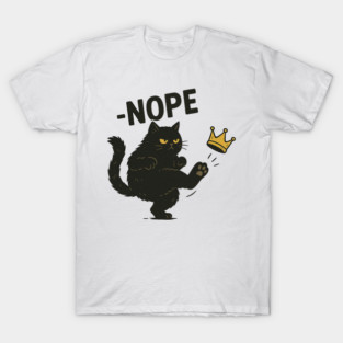 No Kings in America Black Cat T-Shirt