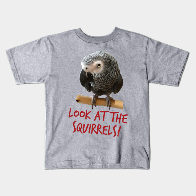 Look at the squirrels! Kids T-Shirt by Einstein Parrot
