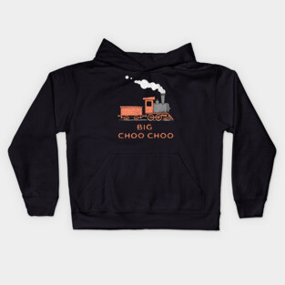 Big Choo Choo – Retro Steam Train Cartoon Design Kids Hoodie