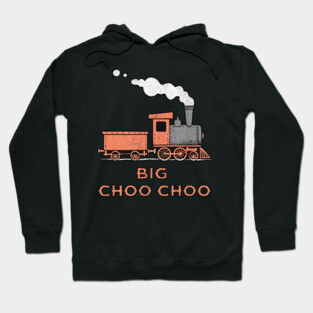 Big Choo Choo – Retro Steam Train Cartoon Design Hoodie