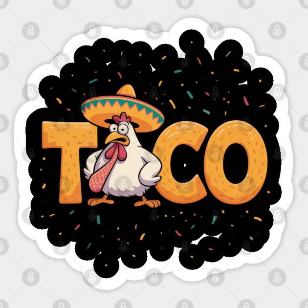 Taco-trump Sticker by Creatifly Graphic Tees