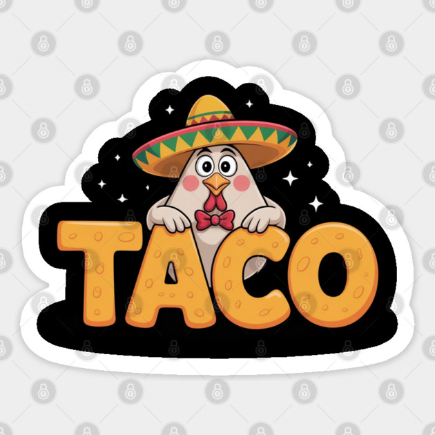 Taco-trump Sticker by Creatifly Graphic Tees