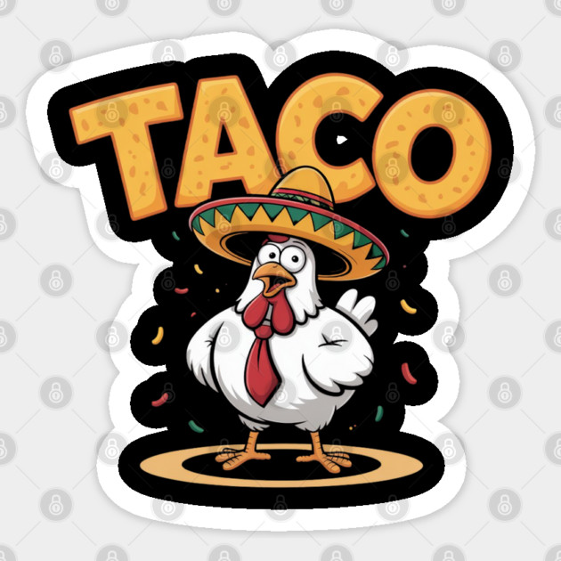 Taco-trump Sticker by Creatifly Graphic Tees